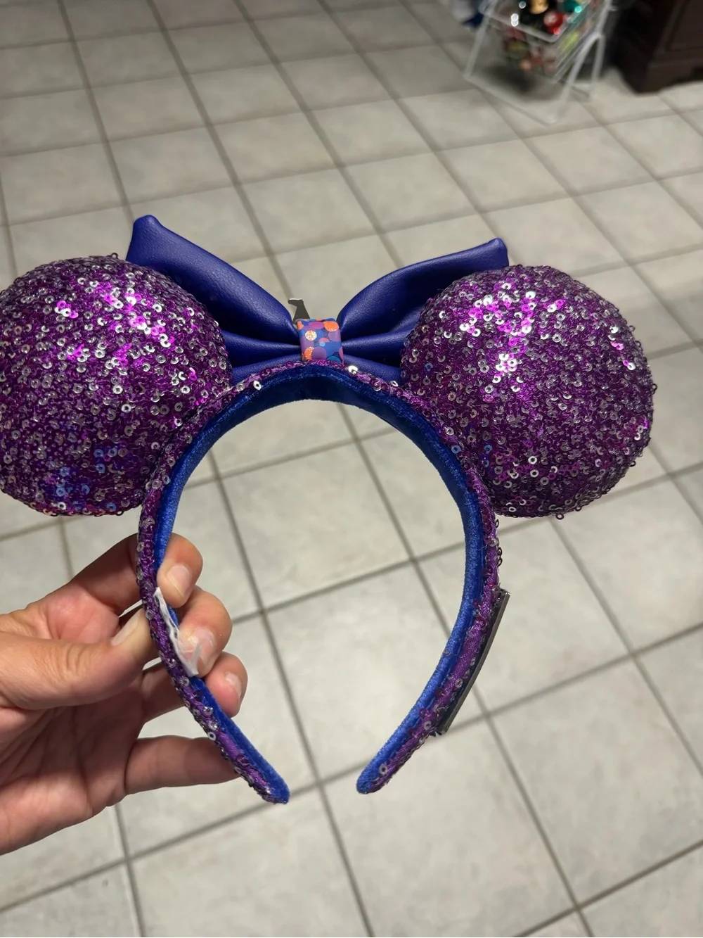 Disney Parks Sequin Loungefly Headband Sequin Castle Minnie Ears